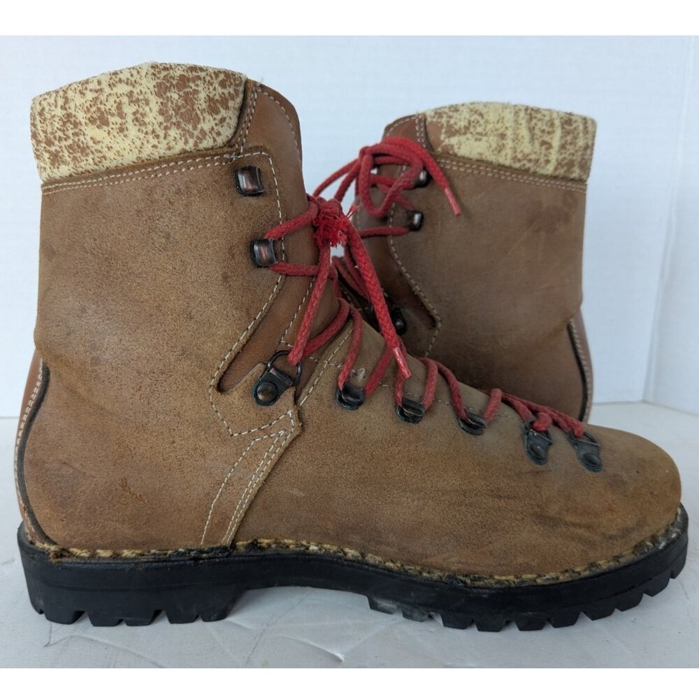 Vintage Dachstein Austria Hiking Boots EU 42 US 9 Vibram Italy Resoled w/ Liners - Picture 15 of 16
